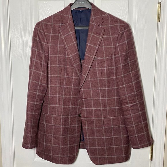 Jos. A. Bank Other - NWOT Jos. A. Bank 1905 Windowpane Sportcoat Sz 40R